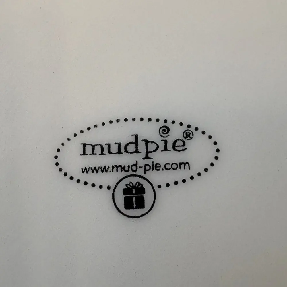 Mud Pie Checkerboard Snowman Dessert Plate